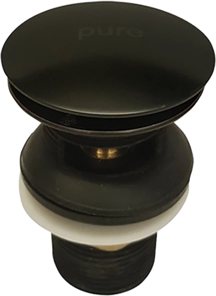 Pure Basmalı Delikli Sifon Pop-Up Siyah B-03D - 2