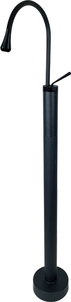 Pure Minimal Mat Siyah Yerden Bağlantılı Kolon Lavabo Armatürü Bf-221