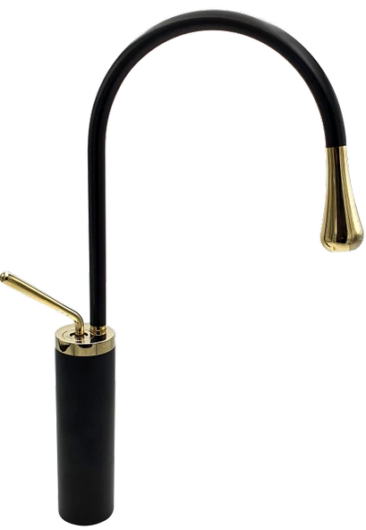 Pure Minimal Black Gold Çanak Lavabo Armatürü Bf-220