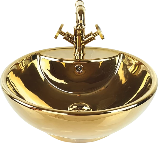 Pure Bowl Gold Tezgah Üstü Çanak Lavabo G-200