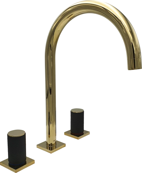 Pure Elagate Gold Üç Delikli Lavabo Armatürü Elg-104