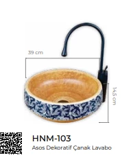 Pure Asos Dekoratif Tezgah Üstü Çanak Lavabo Hnm-103 - 2