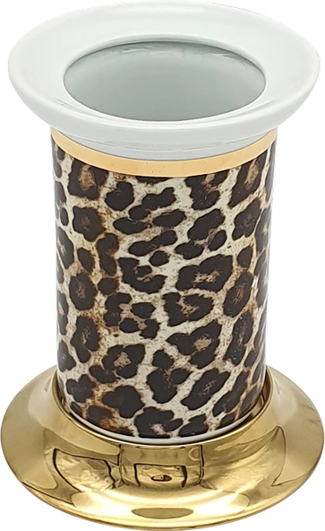 Pure Leopar Pvd Gold takım Üstü Diş Fırçalık Kmr-5412