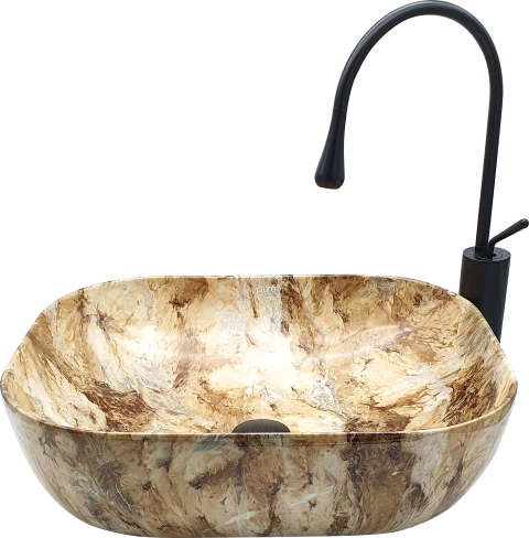 Pure Mix Bej Tezgah Üstü Çanak Lavabo Mr-103