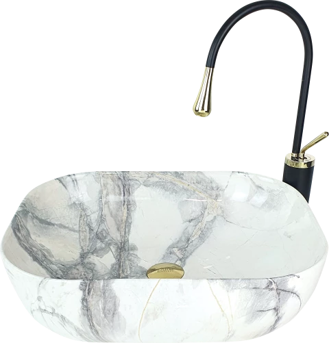 Pure Calacatta Tezgah Üstü Çanak Lavabo Mr-101