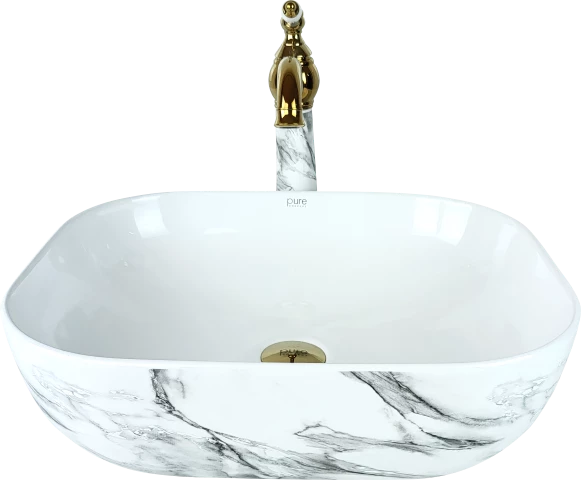 Pure Calacatta Tezgah Üstü Çanak Lavabo Tr-120