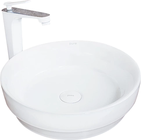 Pure Beyaz Tezgah Üstü Çanak Lavabo W-202