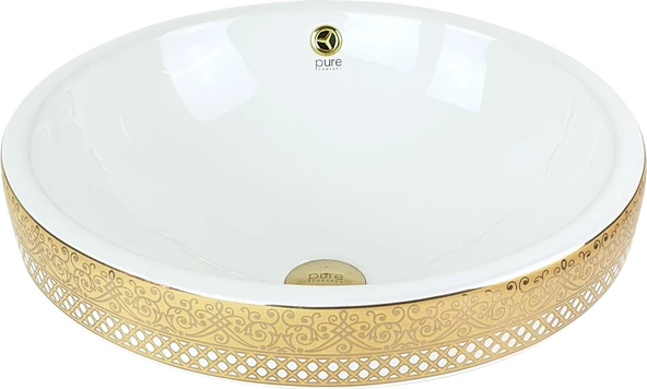 Pure Beyaz Gold Tezgah Üstü Çanak Lavabo Tr-294 - 2