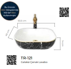 Pure Galaksi Tezgah Üstü Çanak Lavabo Tr-121 - 2