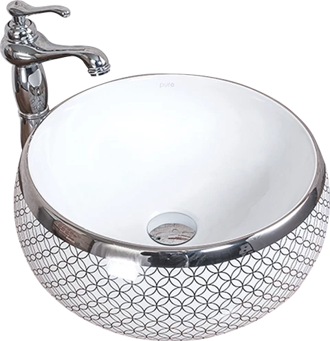 Pure Circular Platin White Tezgah Üstü Lavabo Sw-262