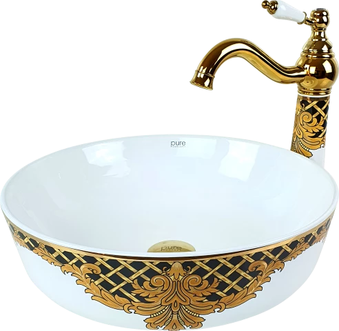 Pure White Gold Kleopatra Çanak Lavabo Tr-296