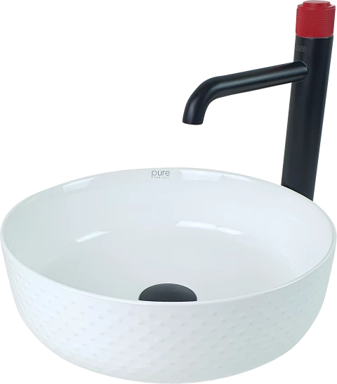 Pure Beyaz Tezgah Üstü Çanak Lavabo W-287