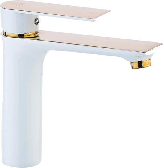 Pure Lina Beyaz Altın Lavabo Armatürü Wg-211 - 2