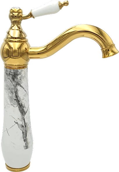 Pure Sharp Calacatta Tezgah Üstü Çanak Lavabo Armatürü Wg-220