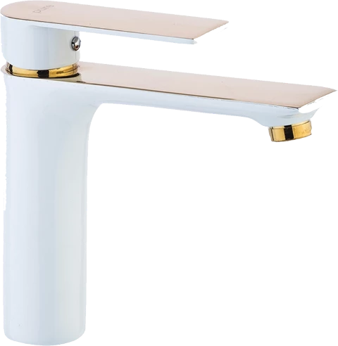 Pure Lina Beyaz Altın Lavabo Armatürü Wg-211