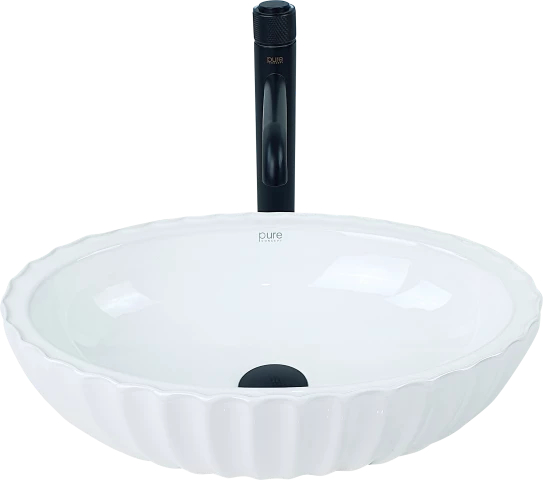 Pure Beyaz Tezgah Üstü Çanak Lavabo W-282