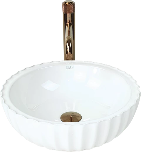 Pure Beyaz Tezgah Üstü Çanak Lavabo W-281