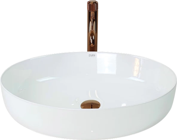 Pure Beyaz Tezgah Üstü Çanak Lavabo W-284