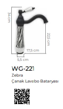 Pure Zebra Tezgah Üstü Çanak Lavabo Armatürü Wg-221 - 2