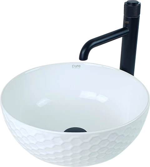 Pure Beyaz Tezgah Üstü Çanak Lavabo W-288
