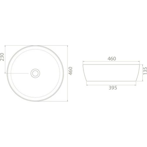 Cerastyle Turkuaz One Tezgah Üstü Lavabo 46 Cm (B.Deliksiz) - 3