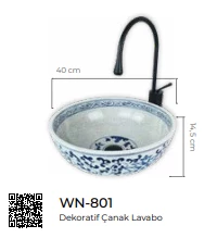 Pure Dekoratif Tezgah Üstü Çanak Lavabo Wn-801 - 2