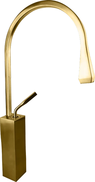 Mınımal Kare Altın Lavabo Armatürü Bf-224