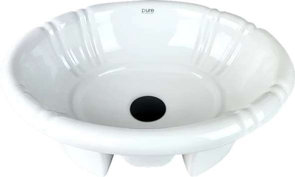 Pure Beyaz Tezgah Üstü Çanak Lavabo W-297