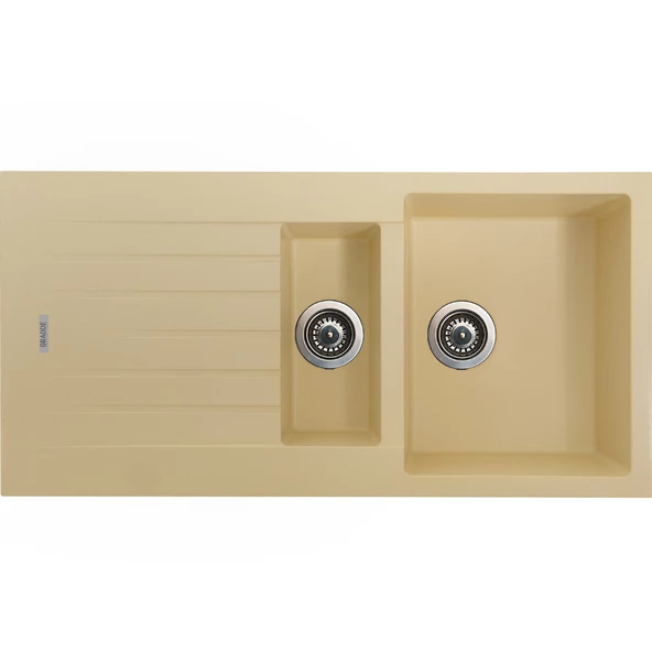 Gradde Krem 50*100 1,5 Göz Granit Eviye - 2