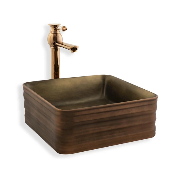 Lena Tezgah Üstü Lavabo Bakır E-2105C