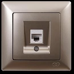 Ambıence Metalık Bej Teklı Data Prız(Cat6)(Mkz)