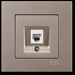 Eqona Metallıc M.Bej Numerıs Telefon Prız(Cat3)(Acılı)(Mkz)