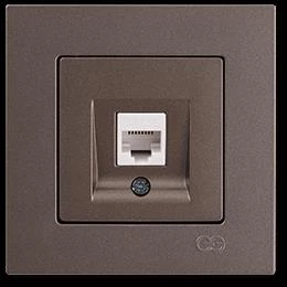 Eqona Metallıc Antrasıt Teklı Data Prız(Cat6)(Acılı)(Mkz)