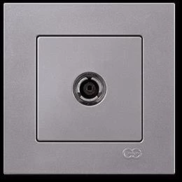 Eqona Metallıc Gumus Tv Prız(Gecıslı/Sonlu)(Mkz)