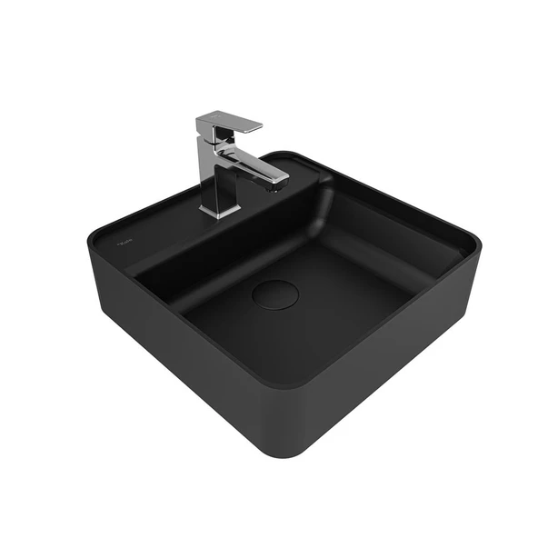 Smartedge 45X45 Cm Kare Lavabo Mat Sıyah
