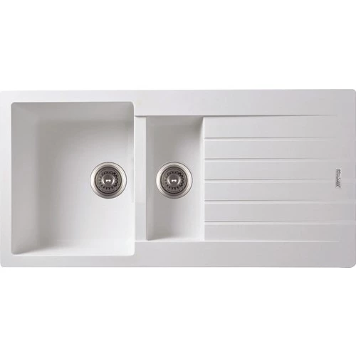 Gradde Beyaz 1,5 Göz Granit Eviye 50X100 Cm