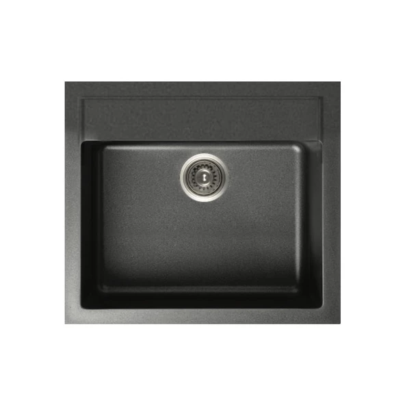 Gradde Antrasit 51*56 Tek Göz Damlalıksız Granit Eviye - 2