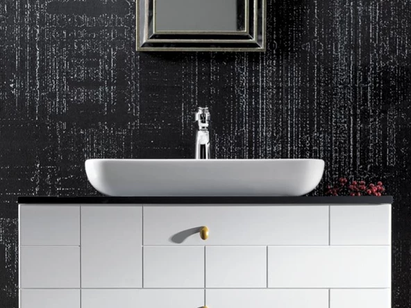Cerastyle Turkuaz Lal Tezgah Üstü Lavabo 60*42 Cm - 4