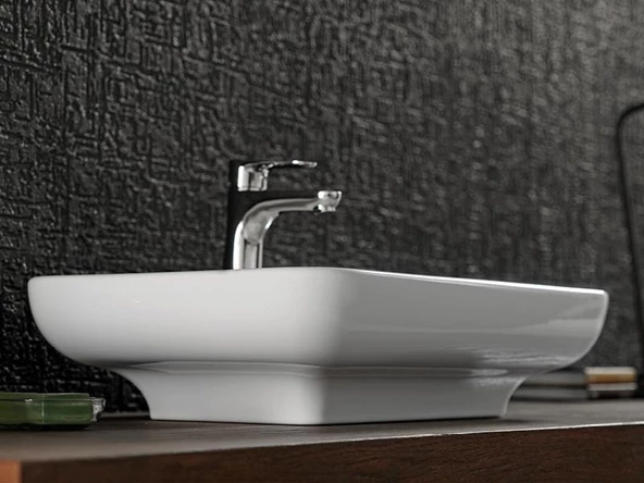 Cerastyle Turkuaz Lal Tezgah Üstü Lavabo 60*42 Cm - 3