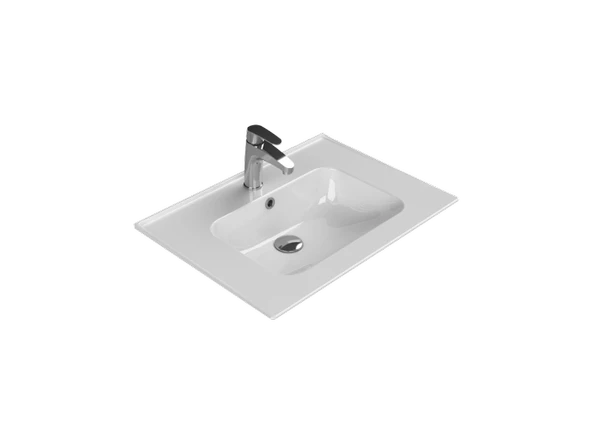 Cerastyle Turkuaz Blue Etajerli Lavabo 65*47 Cm