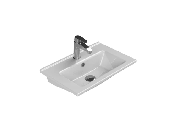 Cerastyle Turkuaz Arte Etajerli Lavabo 55X36,5 Cm