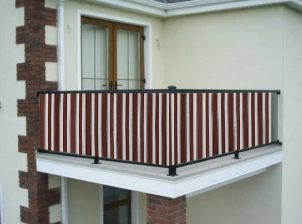 Ceylan Home Balkon Demiri Perdesi Kuş Gözü Kahve Kalın 950x80