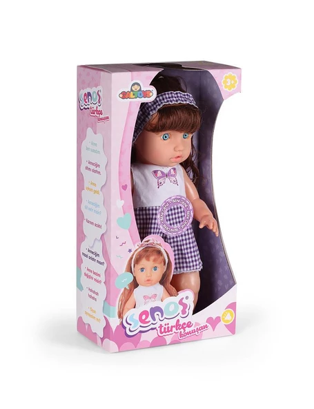 Senoş Türkçe Konuşan Saçlı Kıyafetli Oyuncak Bebek - Resim 6
