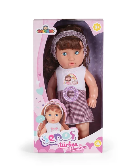 Senoş Türkçe Konuşan Saçlı Kıyafetli Oyuncak Bebek - Resim 4