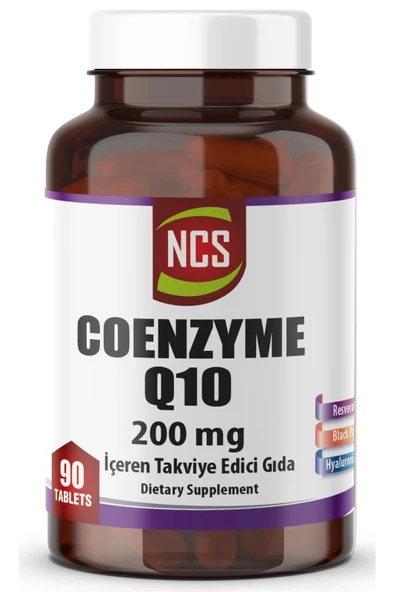 Ncs Coenzyme Q-10 200 mg 90 Tablet Resveratrol Hyaluronic Acid Bl