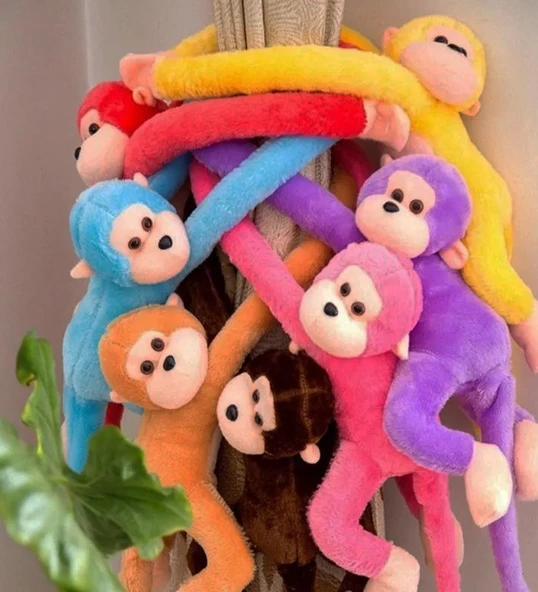 Peluş Maymun, Elleri Yapışabilen Uyku ve Oyun Arkadaşı -70 cm - 5