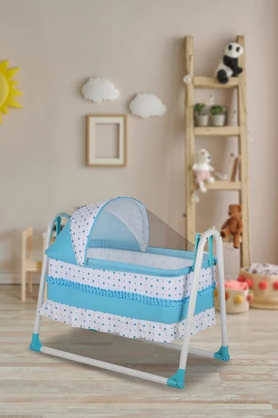 TommyBaby Yuvam Lüx Sepet Beşik Portatif Bebek Beşiği Sallanır Beşik - 4