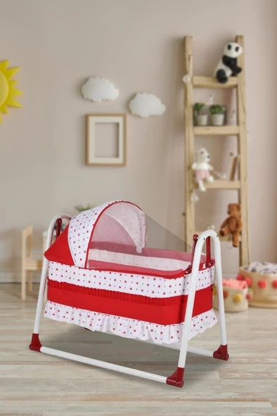 TommyBaby Yuvam Lüx Sepet Beşik Portatif Bebek Beşiği Sallanır Beşik - 5