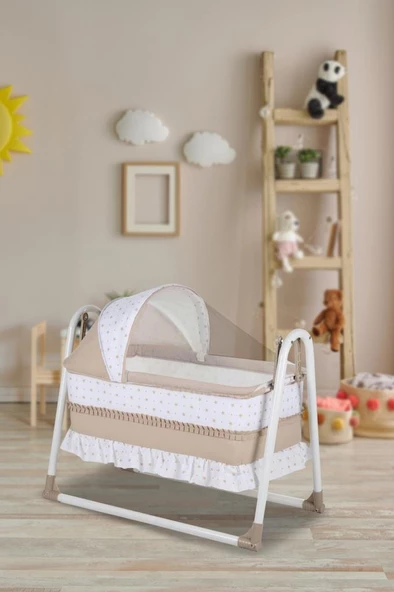 TommyBaby Yuvam Lüx Sepet Beşik Portatif Bebek Beşiği Sallanır Beşik - 3