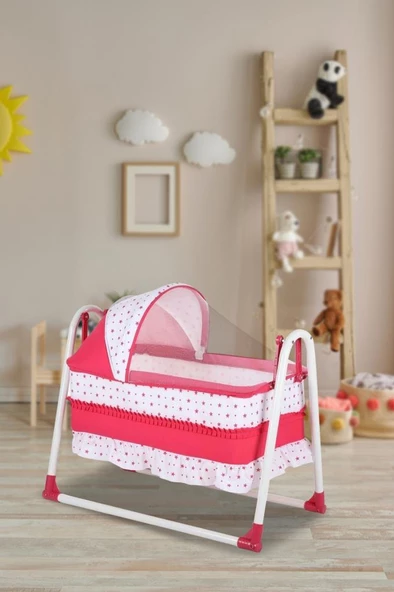 TommyBaby Yuvam Lüx Sepet Beşik Portatif Bebek Beşiği Sallanır Beşik - 2